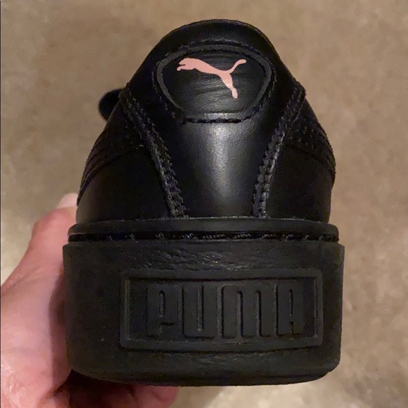 black and rose gold puma shoes